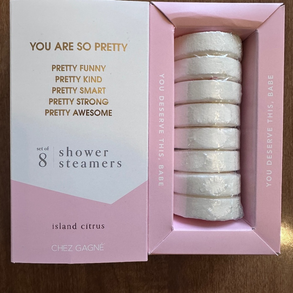Chez Gagné “You Are So Pretty” Shower Steamers – Island Citrus NIB set of 8